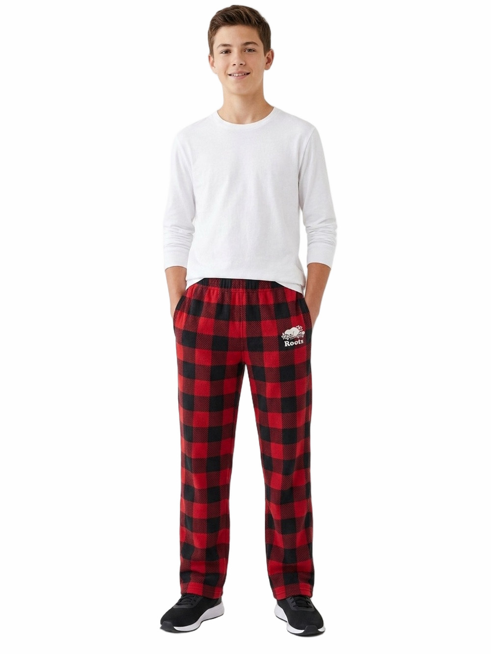 Roots Kids XXL 13-14 Years Buffalo Plaid Flannel Pajamas Bottoms Pants Unisex